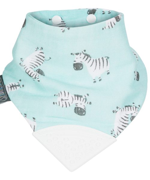 Cheeky Chompers Muslin Neckerchew Zebra Dreams