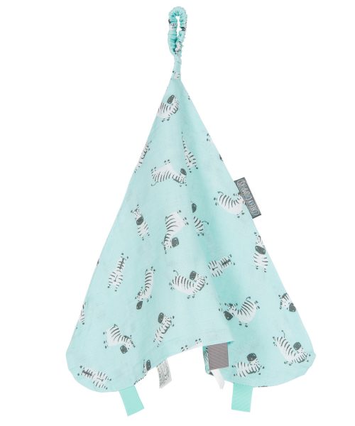 Cheeky Chompers Muslin Comforter Zebra Dreams