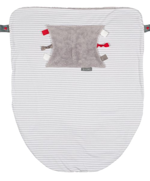 Cheeky Chompers Blanket Grey Stripes