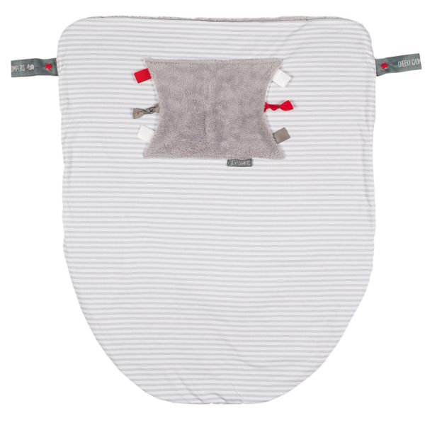 Cheeky Chompers Blanket Grey Stripes