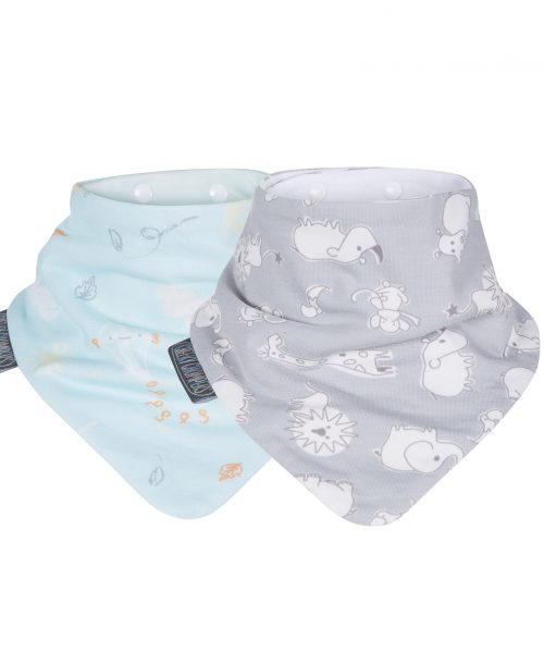 Cheeky Chompers Neckerbıb Unisex Grey & Mint