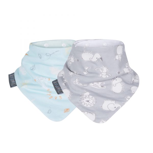 Cheeky Chompers Neckerbıb Unisex Grey & Mint