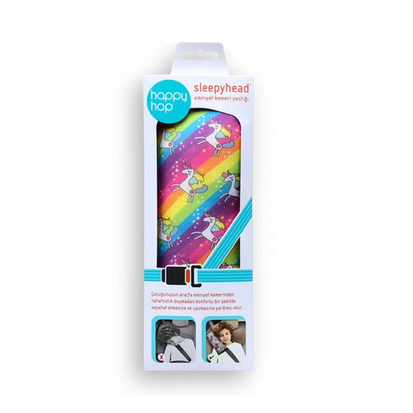 HappyHop Sleepyhead Emniyet Kemeri Yastığı - Rainbow