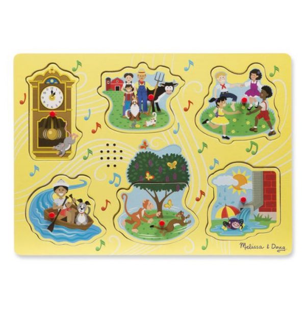 Melissa & Doug Ahşap Sesli Yapboz - İngilizce Çocuk Şarkıları 1