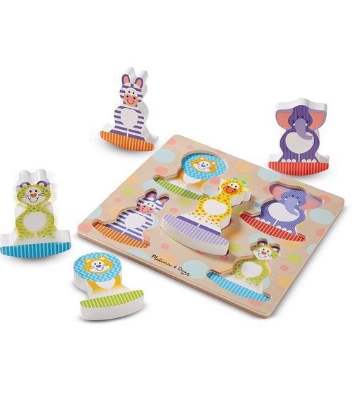 Melissa & Doug Ahşap Sallanan Tombul Yapboz - Safari