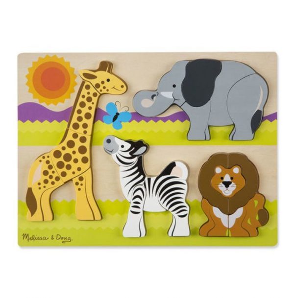 Melissa & Doug Ahşap Tombul Parçalı Yapboz - Safari