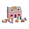 Melissa & Doug Ahşap Taşınabilir Küçük Mobilyalı Ev