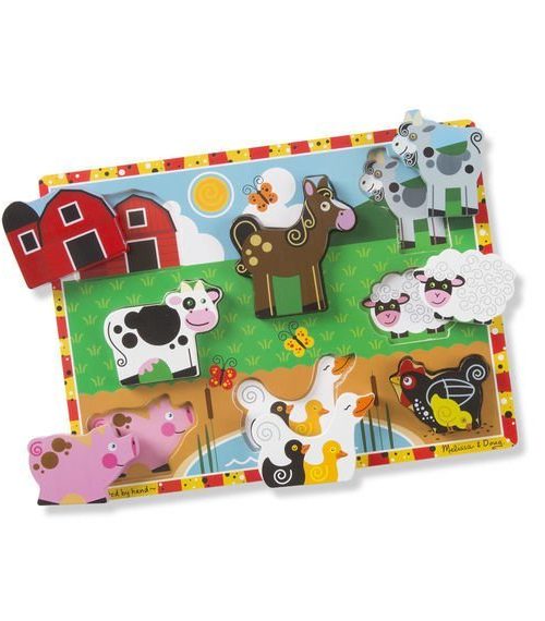 Melissa & Doug Ahşap Tombul Yapboz - Çiftlik