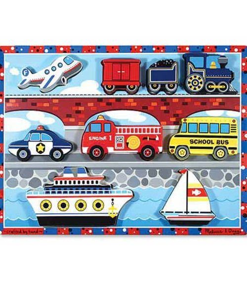 Melissa & Doug Ahşap Tombul Yapboz - Araçlar
