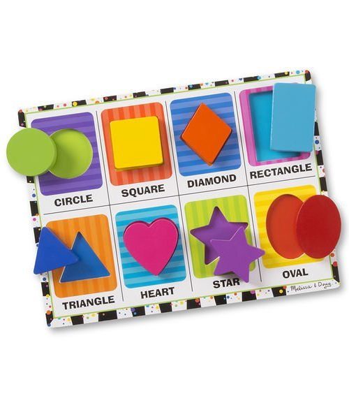 Melissa & Doug Ahşap Tombul Yapboz - Şekiller
