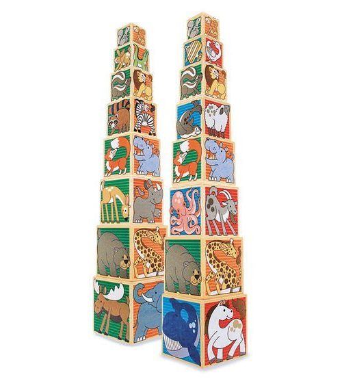 Melissa & Doug Ahşap Diz Oyna Kule - Hayvanlar