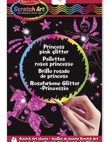 Melissa & Doug Kazıma Sanatı- Renkleri Ortaya Çıkar - Prenses- Işıltılı Pembe