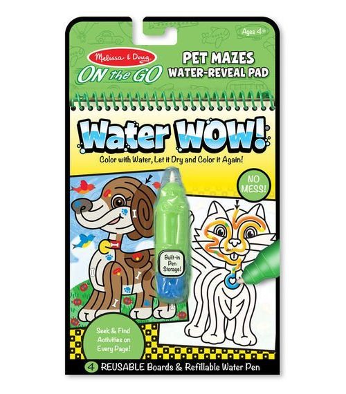 Melissa & Doug Water Wow! Su ile Boyama Kitabı - Evcil Hayvanlar Bulmaca