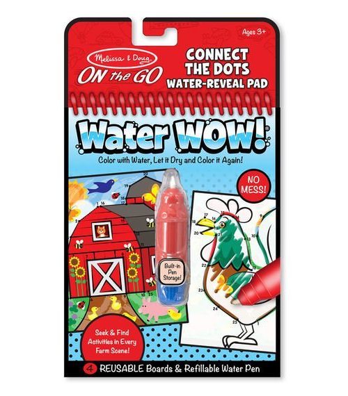 Melissa & Doug Water Wow! Su ile Boyama Kitabı - Çiftlik - Noktaları birleştir