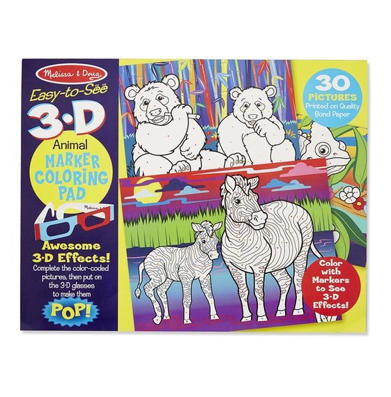 Melissa & Doug 3D Marker Boyama Kitabı - Hayvanlar Melissa & Doug 3D Marker Boyama Kitabı - Hayvanlar