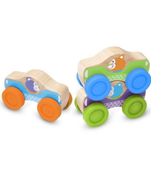 Melissa & Doug Ahşap Arabalar-Hayvanlar