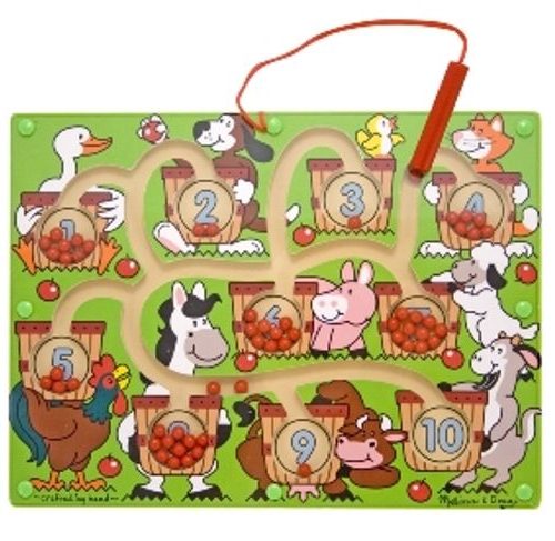 Melissa & Doug Ahşap Mıknatıslı Labirent Yapboz - Sayılar