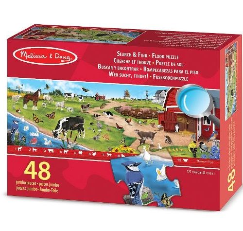 Melissa & Doug Dev Yer Yapbozu - Ara ve Bul - Çiftlik  (48 parça)