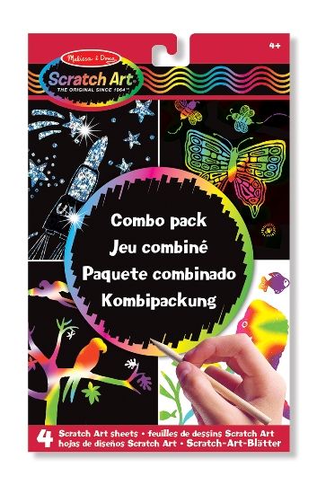 Melissa & Doug Kazıma Sanatı - Renkleri Ortaya Çıkar - Combo Paket