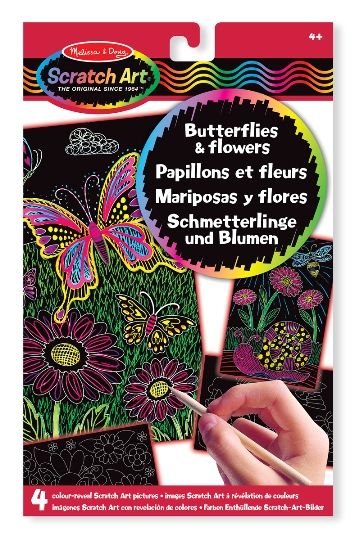 Melissa & Doug Kazıma Sanatı - Renkleri Ortaya Çıkar - Kelebekler ve Çiçekler