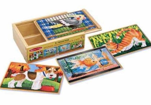 Melissa & Doug Ahşap 12x4 Yapboz Seti - Evcil Hayvanlar