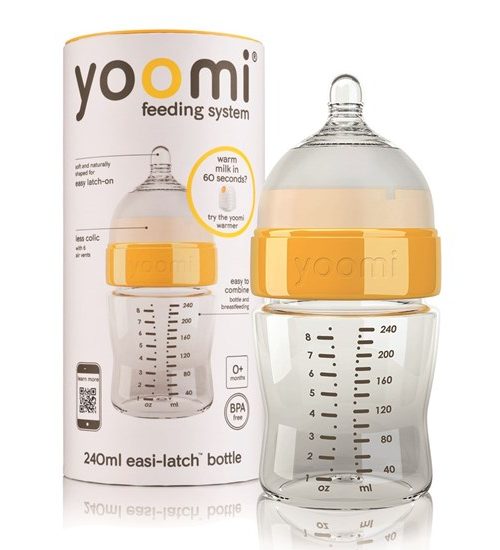 YOOMİ 8oz(240 ml) BİBERON+ EMZİK YAVAŞ AKIŞKAN(X1)