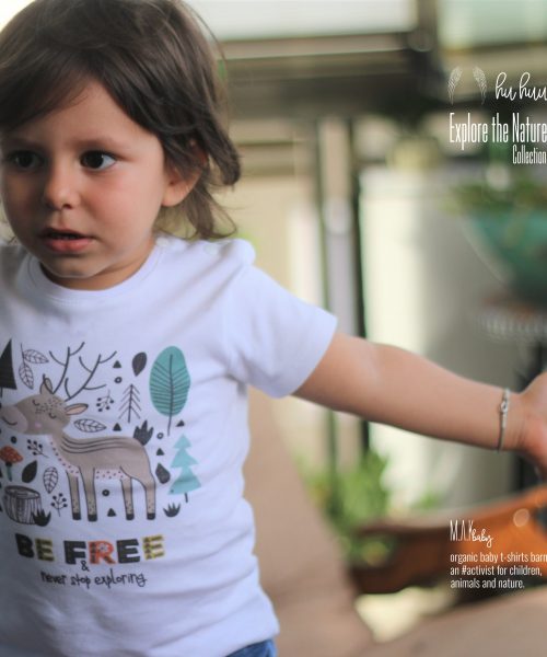 M.A.Kbaby Explore The Nature 'BE FREE' Organik Unisex Çocuk T-shirt'ü