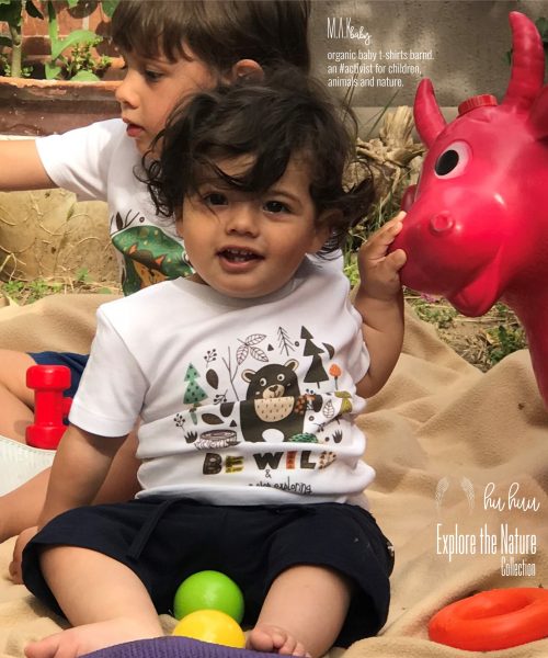 M.A.Kbaby Explore The Nature 'BE WILD' Organik Unisex Çocuk Tişörtü