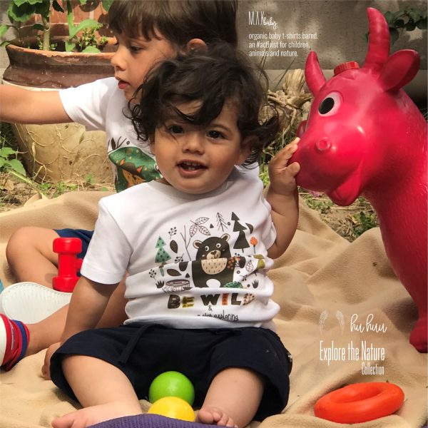 M.A.Kbaby Explore The Nature 'BE WILD' Organik Unisex Çocuk Tişörtü