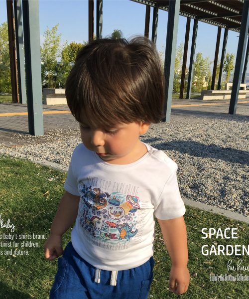 M.A.Kbaby Explore The Universe 'SPACE GARDEN' Organik Unisex Çocuk T-shirt'ü
