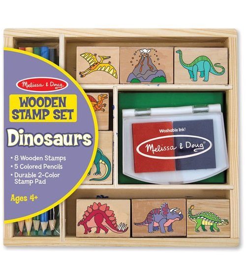 Melissa & Doug Ahşap Baskı Seti - Dinozorlar