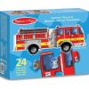 Melissa & Doug Dev Yer Yapbozu- İtfaiye Aracı (24 parça)