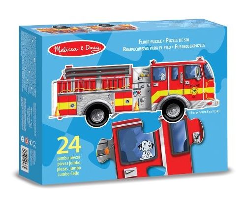 Melissa & Doug Dev Yer Yapbozu- İtfaiye Aracı (24 parça)
