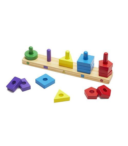 Melissa & Doug Ahşap Renkli Şekil Dizme