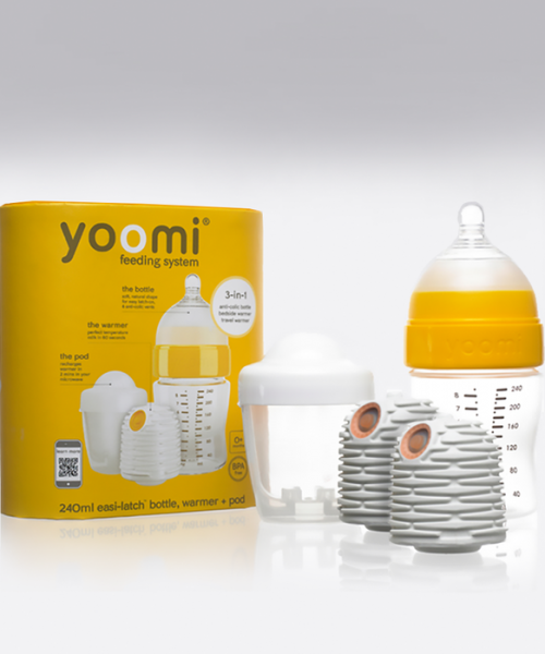 Yoomi 240ml Biberon + Isıtıcı + Yavaş Akışkan Emzik + Mikrodalga Isıtma Haznesi