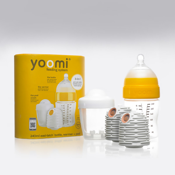 Yoomi 240ml Biberon + Isıtıcı + Yavaş Akışkan Emzik + Mikrodalga Isıtma Haznesi